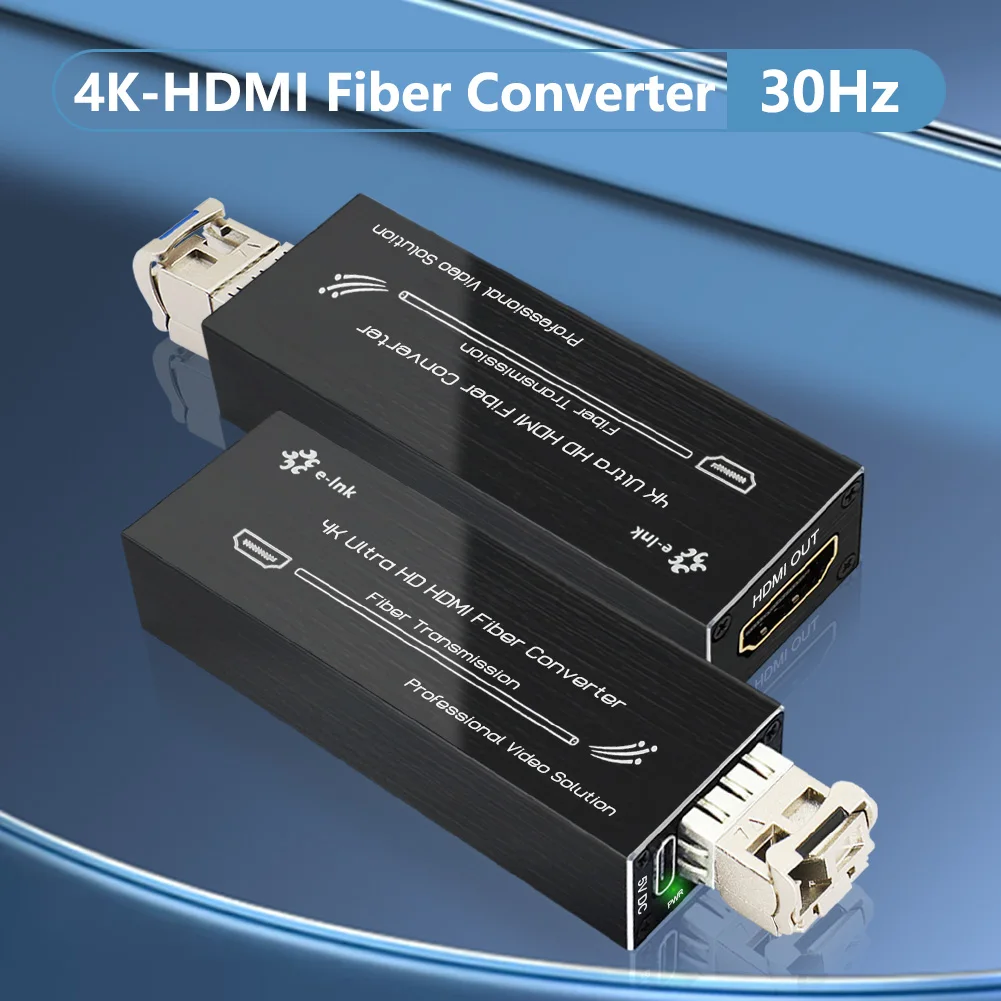 

Mini 4K HDMI Fiber Extender Ultra HD Video Optical Transceiver 4Kx2K@30Hz Uncompressed Type-C 5V Power Input Fiber Converter