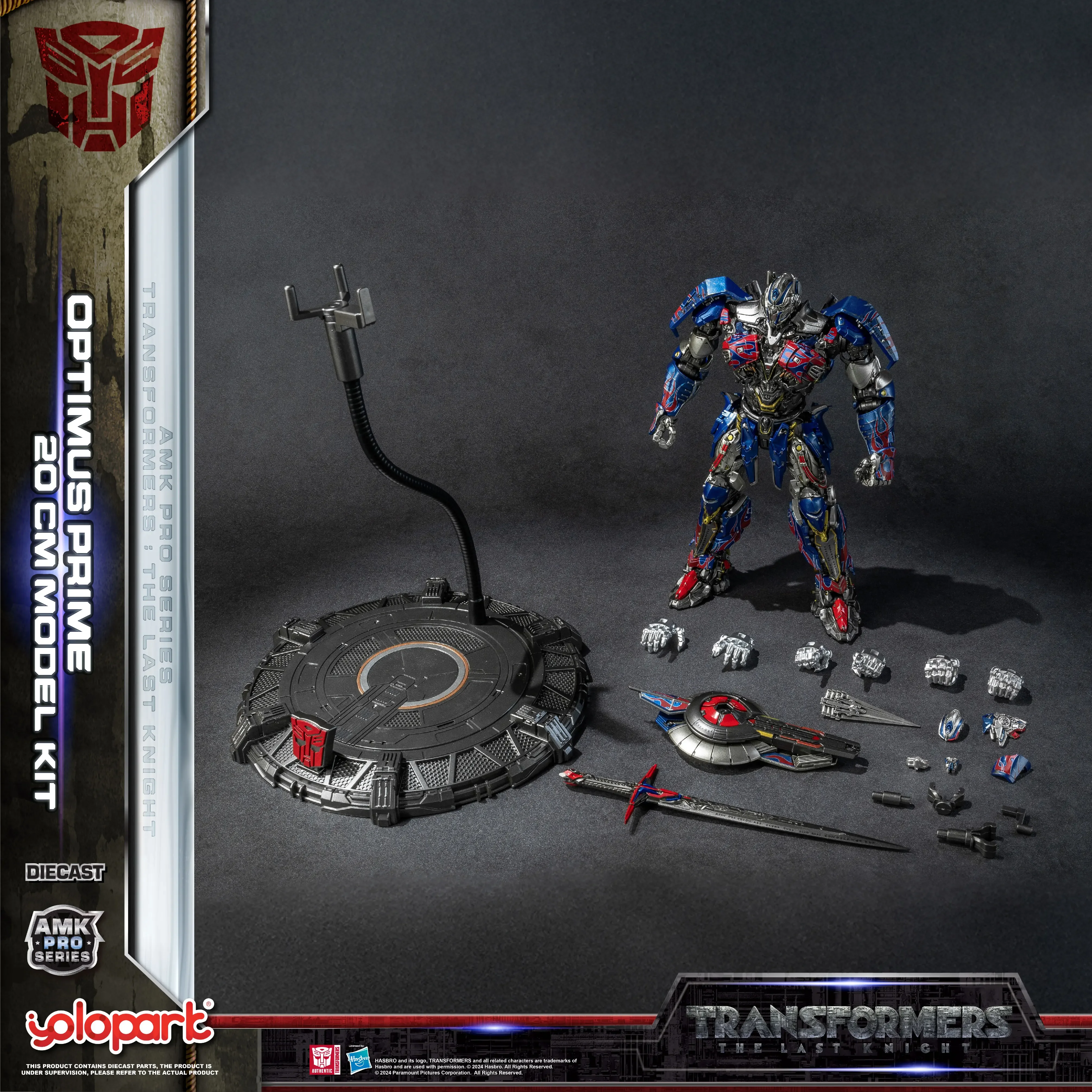 YOLOPARK Transformers: The Last Knight AMK PRO Series 20cm Optimus Prime Model Kit Action Figures Collectible Model Robot Toys