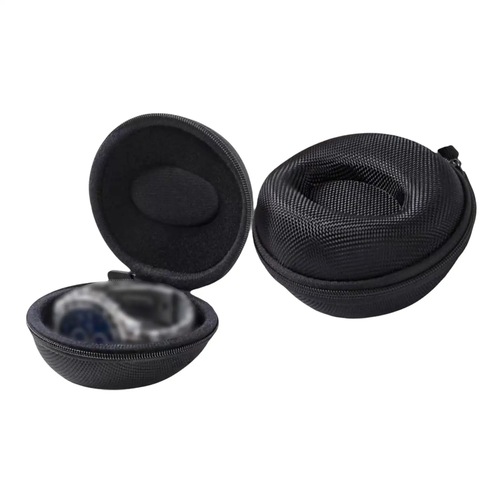 Travel Single Watch Case Box Black Cushioned Interior Multipurpose Accessories Soft Velvet with Zipper Smart Watches Pouch