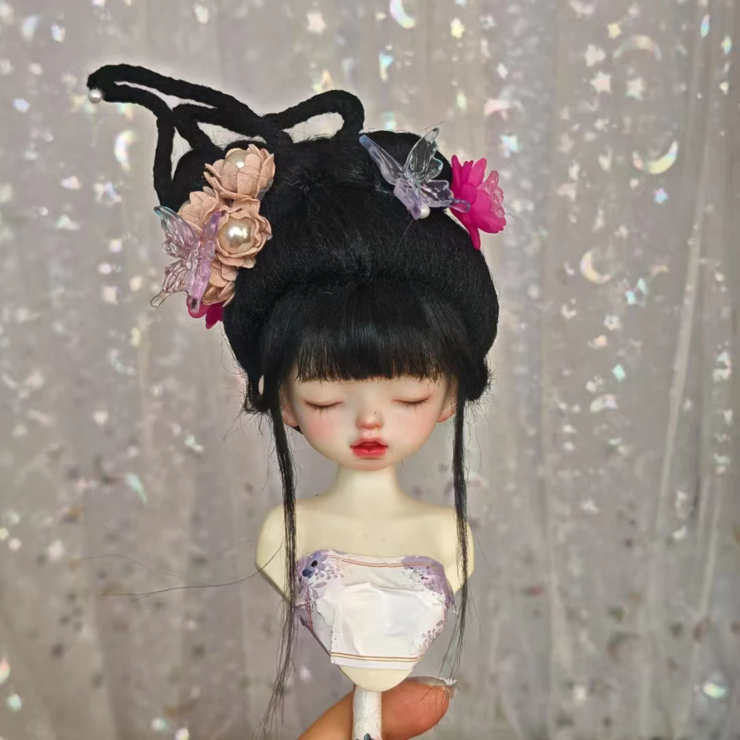 

Парик куклы для куклы BJD 1/6 BJD, парик из волос куклы, парик принцессы, искусственный парик из волос, подходит для окружности головы 16-17 см