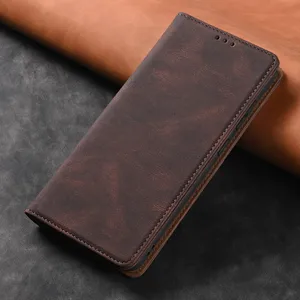 Casing Dompet Lipat Kulit untuk Samsung Galaxy S24 S23 S22 S21 S20 FE S24 Plus S25 Ultra Casing Buku Tempat Kartu Penutup Pelindung Funda 6 aksesori ponsel flip penjualan terbaik - №