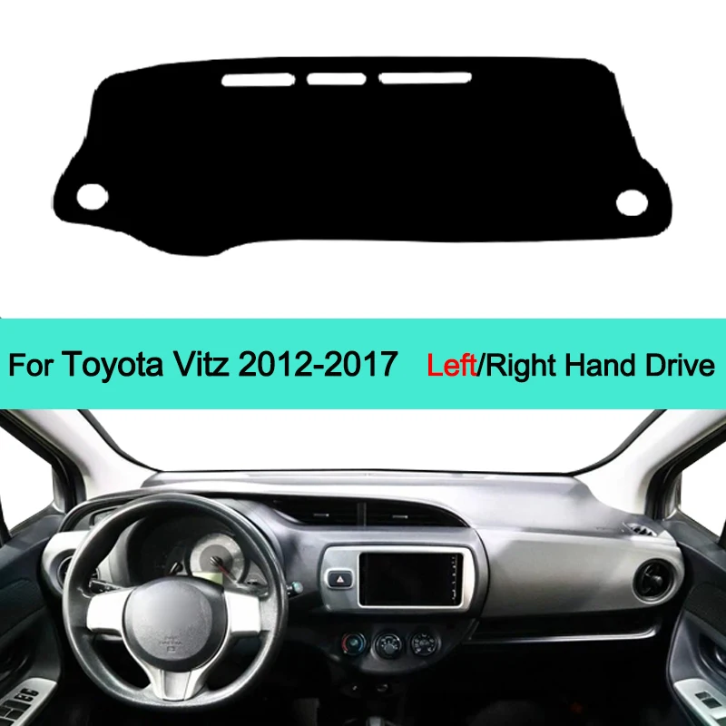 Car Dashboard Cover Carpet Dash Mat For Toyota Vitz 2012 - 2017 Auto Sun Shade DashMat Anti-UV Anti-sun Rug Pad Cushion