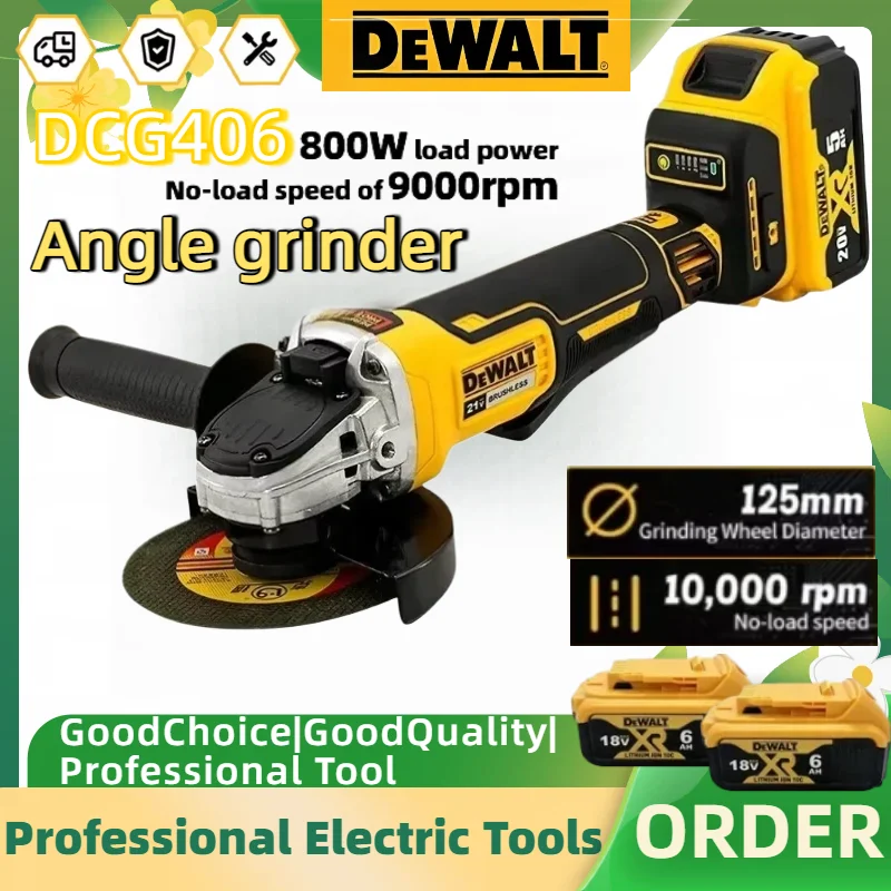 

DEWALT DCG405 125mm Ultra Thin Flat Head Angle Grinder 20V Brushless Bare Machine for Narrow Working Spaces