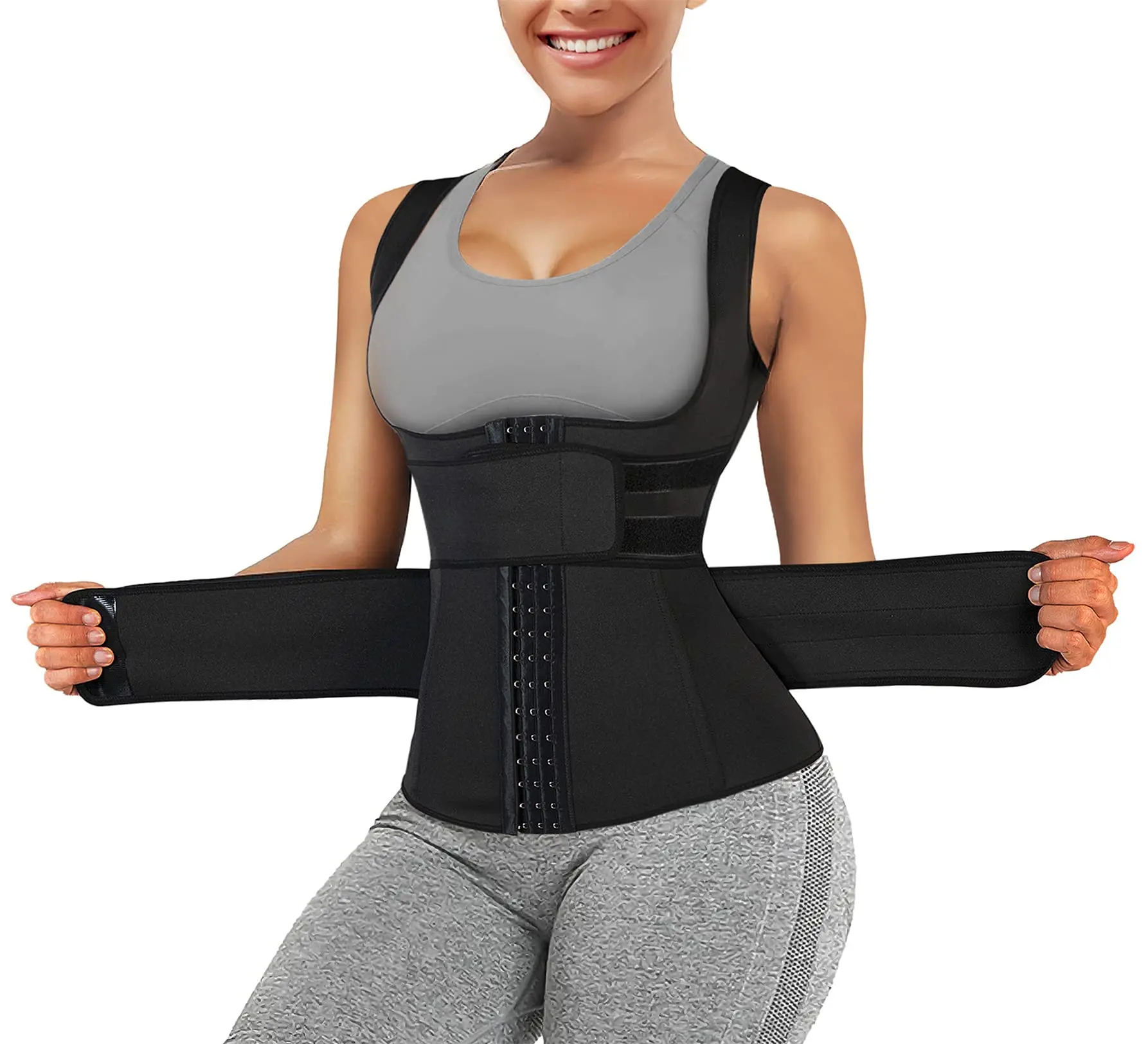 

Women Waist Trainer Vest High-End Waist Shaping Belt Vest Stretch Yoga Sports Fitness Weight Loss Slimming High-End Vest Waist