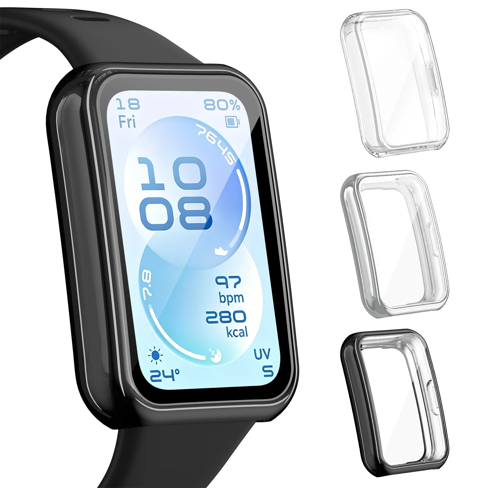 TPU Watch Case for Huawei Band 11 Screen Protector Plated Protective Cover for Huawei Band 11 Bumper Shell Smartwatch Accessory