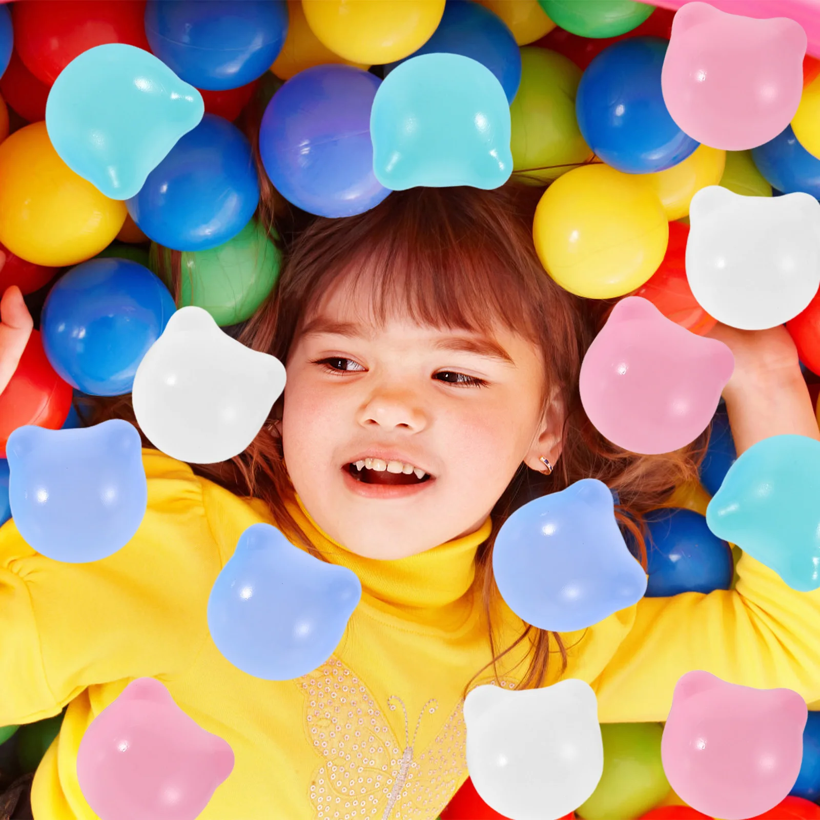 

Ocean Ball Baby Lovely Balls Colored Toy Beach Children's Mini Pool Bear Shaped Adorable for Playhouse Colorful