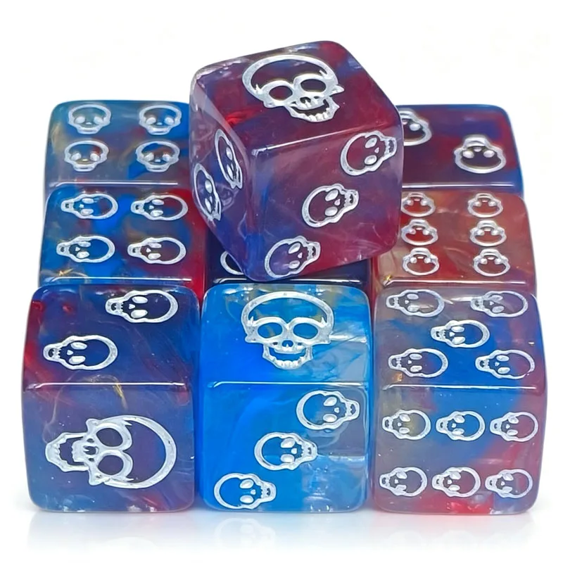 10PCS Skull Dice Halloween Props Math Counting Birthday Party Night Bar KTV Family Gathering Favors Tabletop Game Accessories
