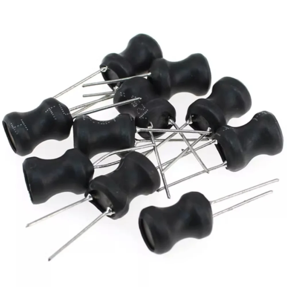 10PCS,Power Inductor DIP, 8*10 ,6X8mm 2.2UH 4.7UH 10uH 22uH 100uH 330uH 470uH 1MH 2.2MH 4.7MH 10MH Inductance 2 Pins 9X12/8X12MM