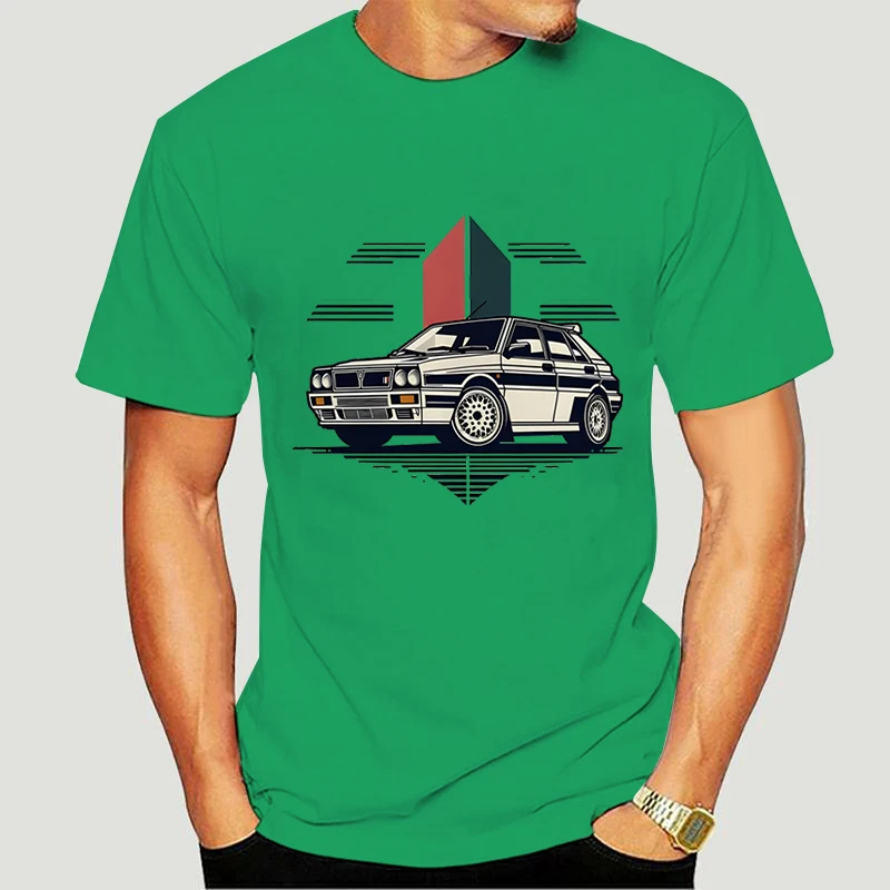 2024 New T Shirts For Men Casual Short Sleeve Hip Hop Integrale Rally Car Printed Tee Shirt Pullover Oversized Mens T-shirt Tops