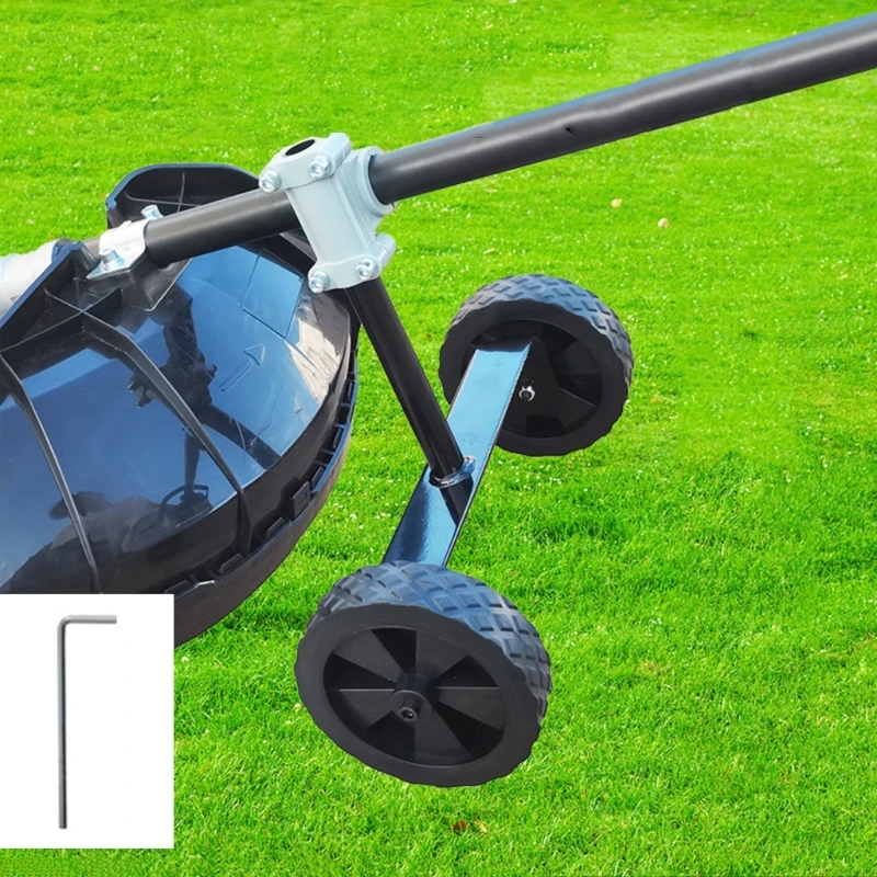 Rueda Wackers para césped, rueda soporte ajustable, auxiliar para cortacésped, soporte auxiliar, accesorio para cortacésped