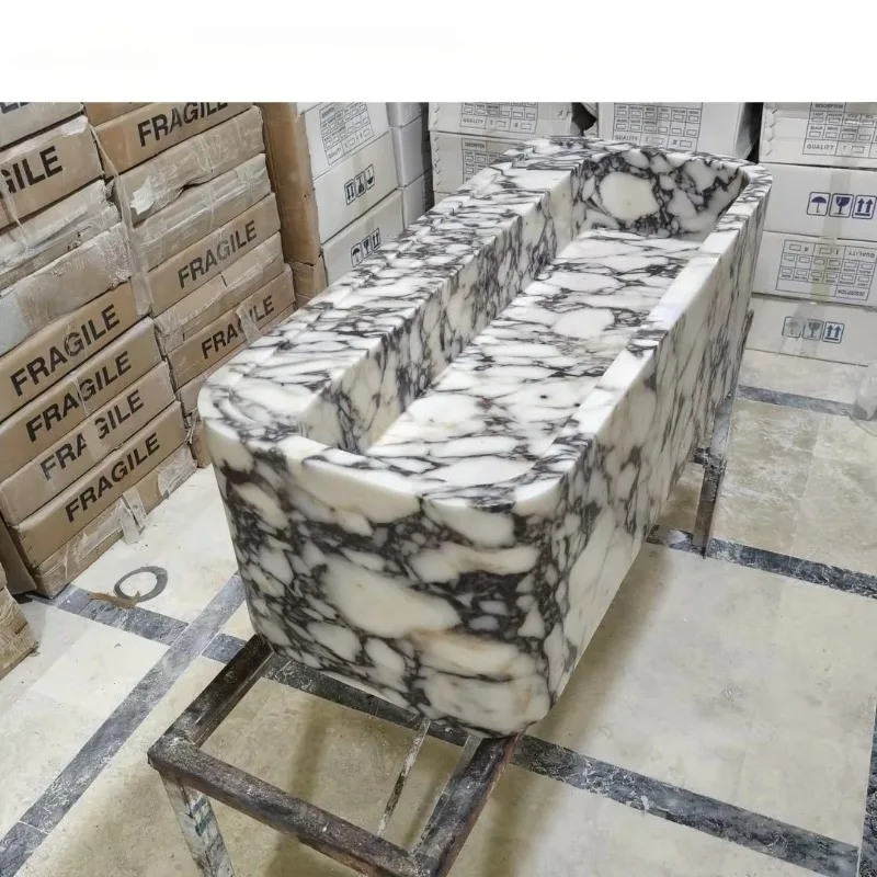 Modern Caracatta Viola Marble Double Sink Family Hotel Bathroom Vanity