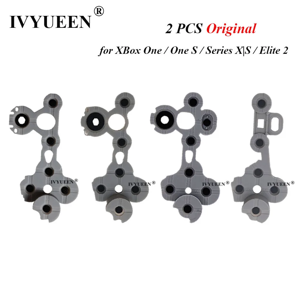 IVYUEEN XBox One Series X S Elite 2 무선 컨트롤러, 전도성 고무 D 패드 ABXY 접촉 키 버튼 수리 부품, 2 PCs