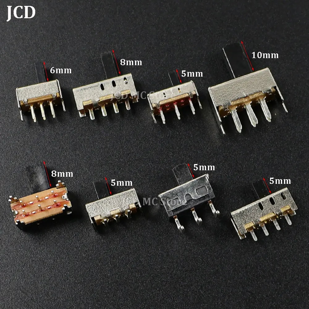 10/20/50PCS SS13F06 SS12 SS/SK-22 Slide Switch Slide Gear Fluctuation Band 2/3 File Single Double Horizontal Mini Slide Switch