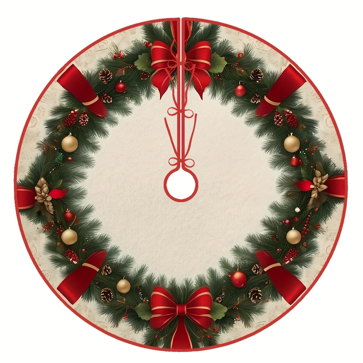 VIKAMA شجرة عيد الميلاد تنورة عيد الميلاد إكليل النمذجة غرفة المعيشة المنزلي عطلة زينة شجرة عيد الميلاد تنورة الوسائد