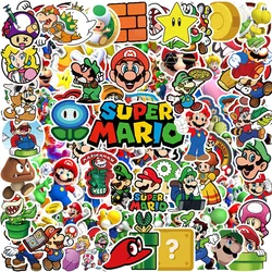 Pegatinas de Super Mario para niños, calcomanías de Anime de 10/30/50/100 piezas, para monopatín, portátil, coche, impermeable, bonito juego de dibujos animados