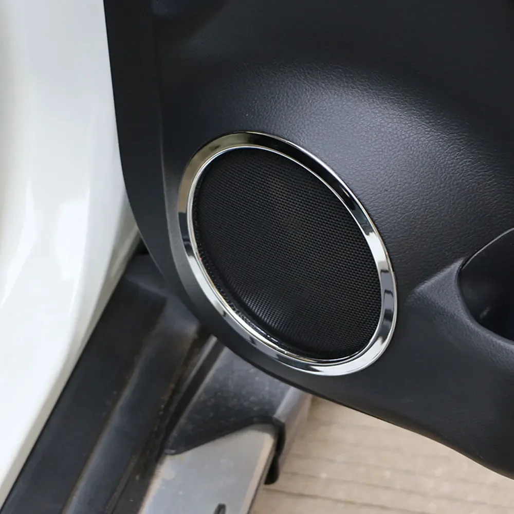 Car Door Radio Speaker Ring for Nissan X-Trail Xtrail T32 Rogue 2014 - 2022 4Pcs ABS Stereo Cover Circle Sticker Accessories