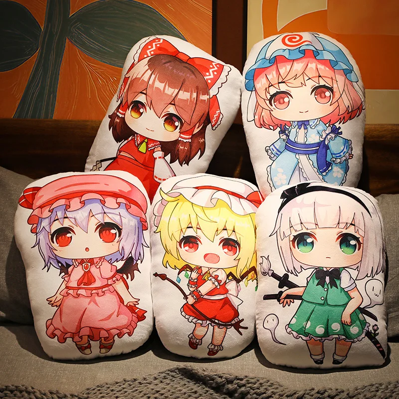 

Плюшевая подушка-игрушка Touhou Project: Хакурей Рейму, Сайгёдзи Ююко. Мягкий брелок-подвеска, аксессуары для косплея, подарки.