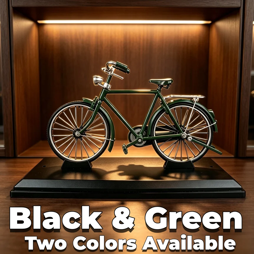 7 Inch Retro Vintage Bicycle Assembly Model Kit, Alloy Metal DIY Handmade Building Craft Ornament, Classic Old Bike Collectible