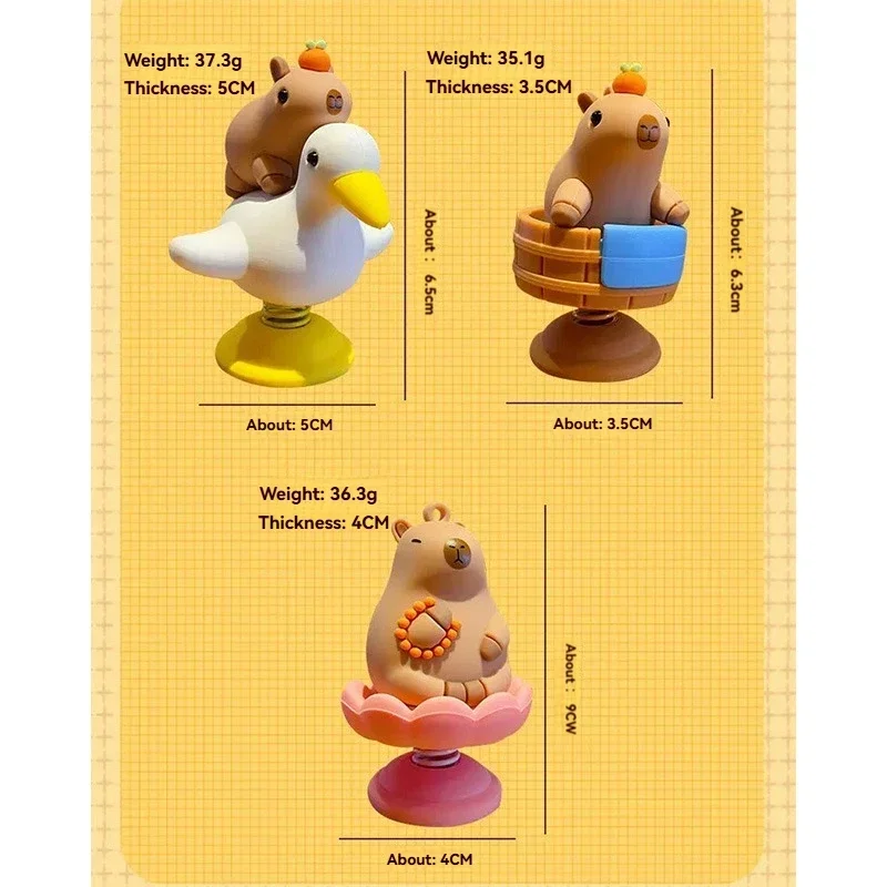 Capybara – décoration intérieure de voiture, 1 pièce, créatif, printemps, tête secouante, tableau de bord, Figurine de Moto, ornement à main