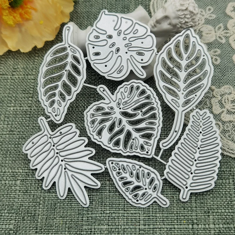 Leaf 7 Cutting Dies Embossing Scrapbook Papercutting Greeting Cards Knife Mold Decorative Crafts Punch Stencil cutting dies 2024