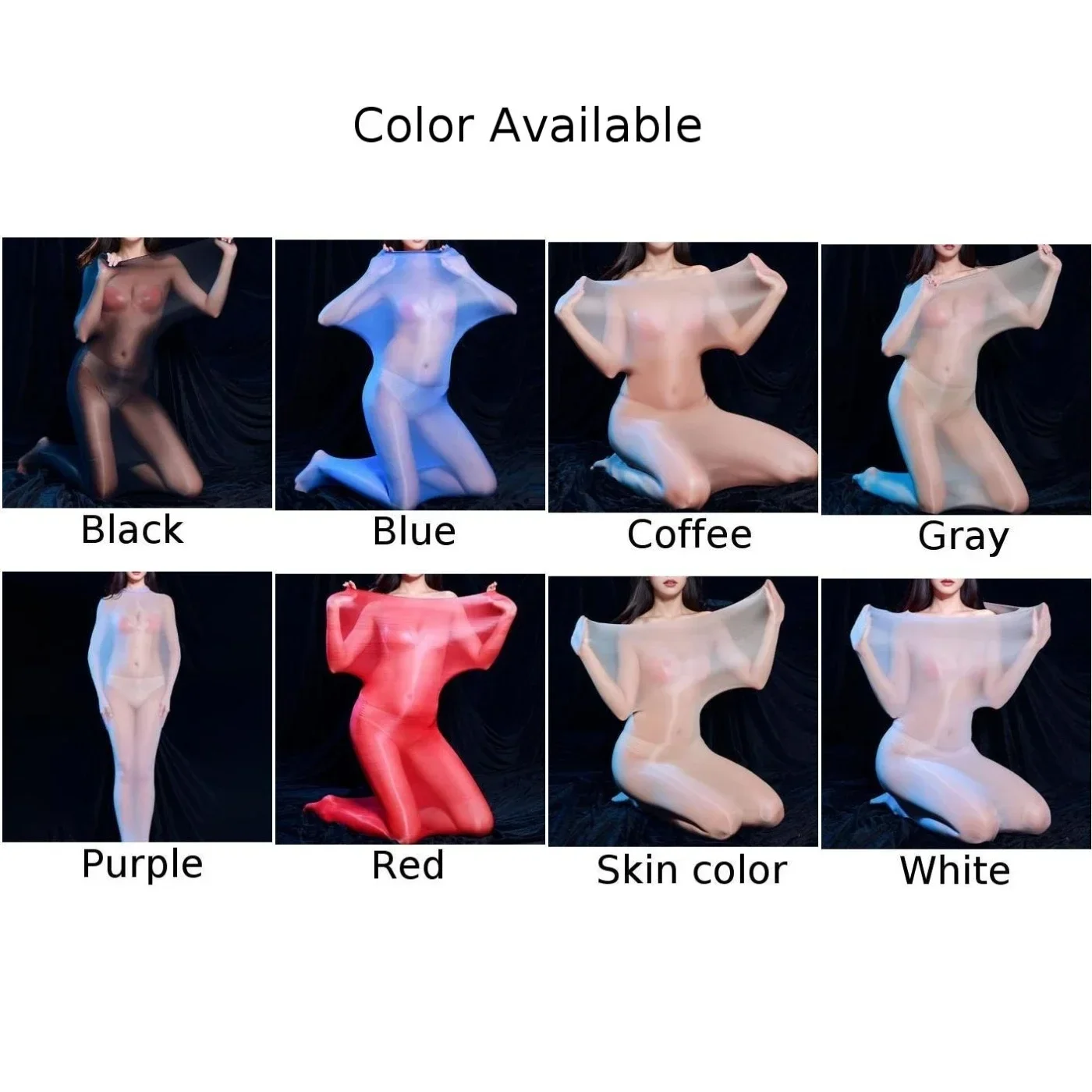 Блестящий боди для всего тела, женские ультратонкие спальные мешки, прозрачные чулки для тела