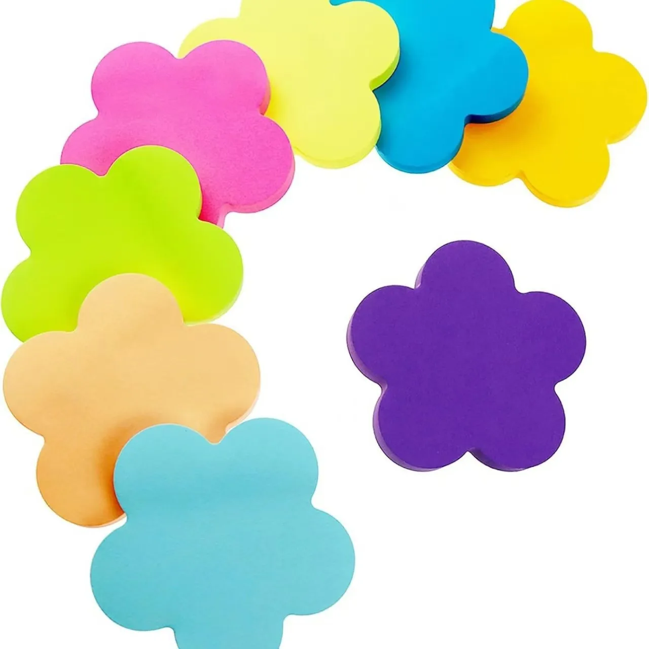 240 Blatt Haftnotizen in verschiedenen Formen (Herz, Stern, Blume), mehrfarbige selbstklebende Notizblöcke, niedliche dekorative Haftnotizen – Detail 4