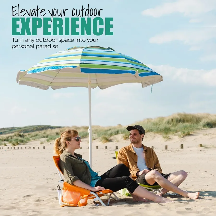 كرسي شاطئ منخفض قابل للطي للبالغين، كراسي تخييم للشاطئ خفيفة الوزن محمولة مع حامل أكواب ومسند للذراع قابل للطي #3