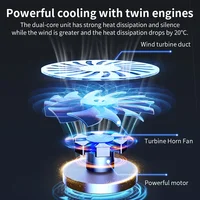 Q100 17inch Gaming Laptop Cooler Fan Led Screen Two USB Port 2600RPM Laptop Cooling Pad Notebook Stand For Laptop fan cooler - Image 5