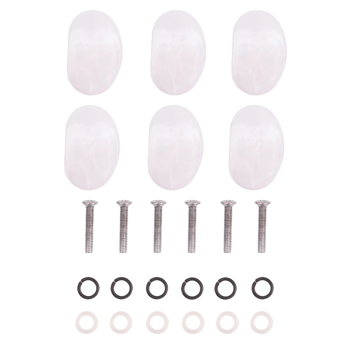 

6 Pcs Electric Guitar Pegs Parts Locking Tuners for Tuning Acoustic Accessories Classical Knob Strings Buttons Machine Head Cap