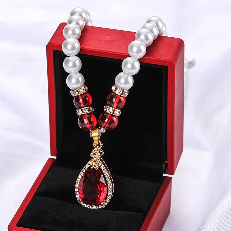 Synthetic Pearl Necklace Korean Version Simple Mother's Day Collarbone Necklace Temperament Versatile Color Preservation
