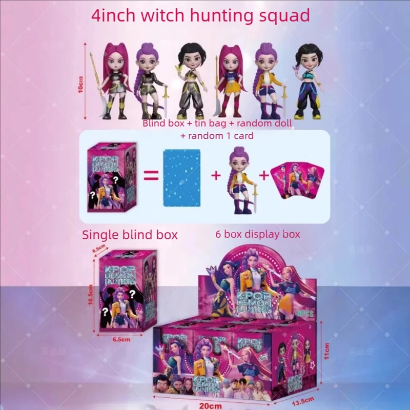 

Anime Kpop Devil Hunter Blind Box Disassembly Fun Blind Bag Small statue Peripheral model Desktop Blind box decoration gift