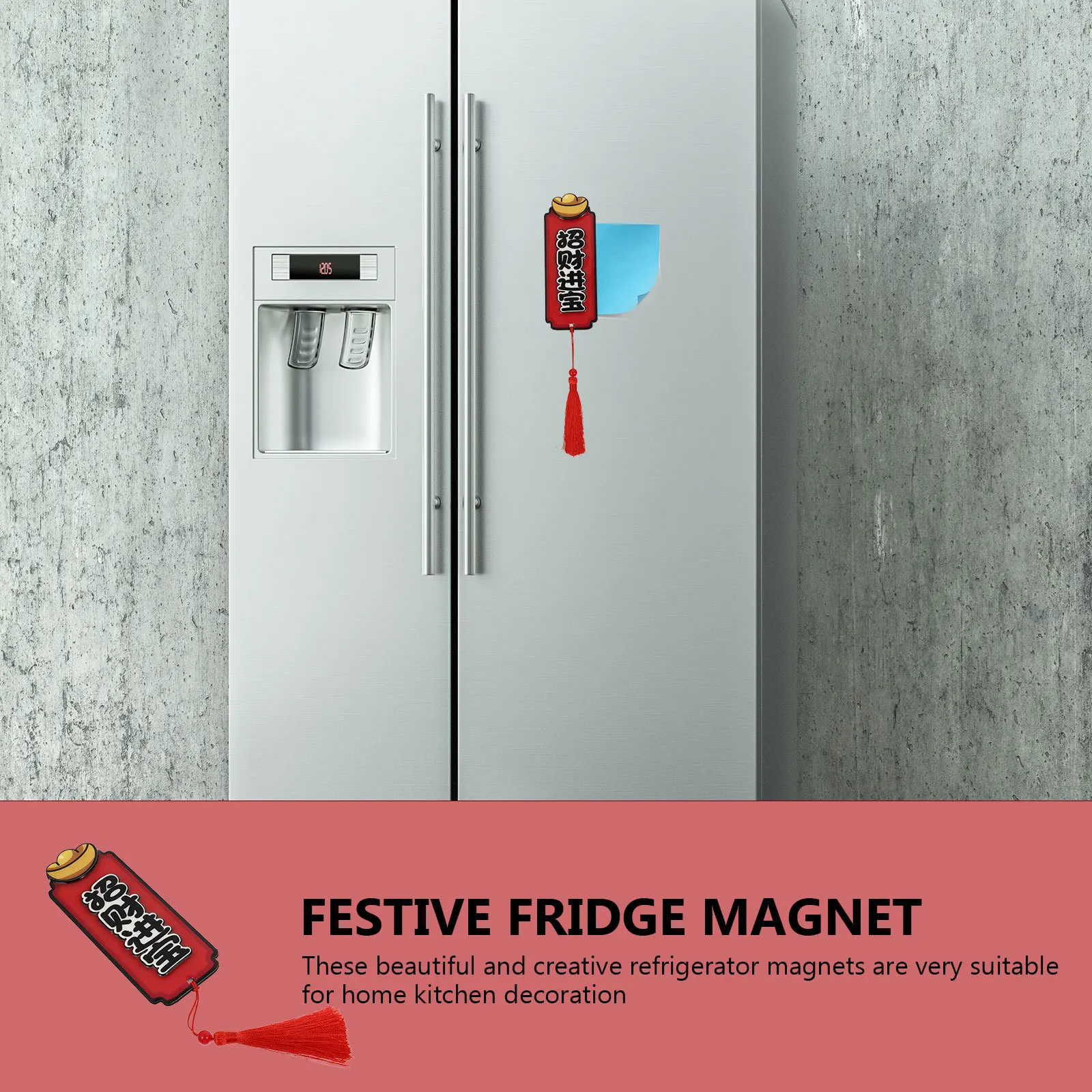 

Festive Creative Refrigerator Magnet Adorable Chinese Year Tiger Themed New Year Fridge Decor Spring Festival Magnetic Fridge