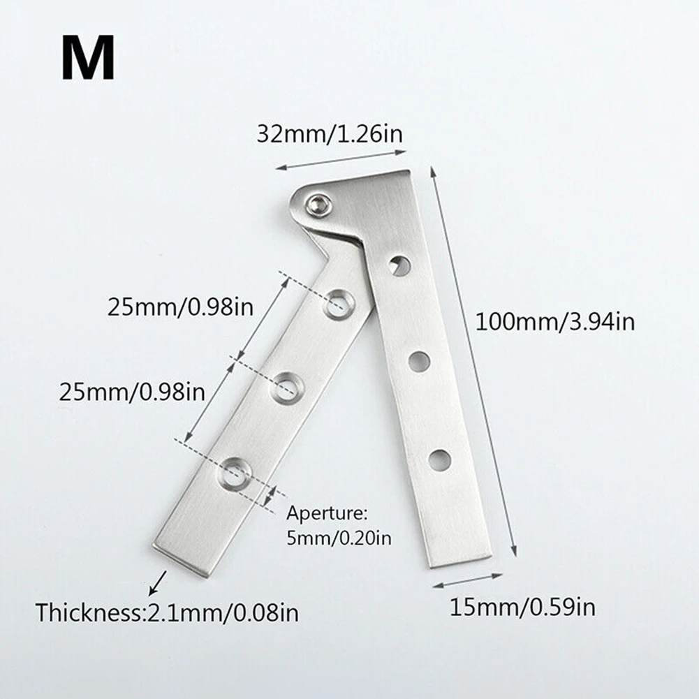 Silver Tone Rotating Door Pivot Hinge, Material de aço inoxidável para telas internas, Fácil instalação