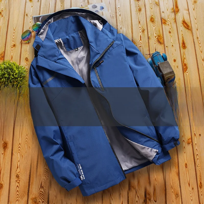 

Thiened Fce Lined Soft ell Work Jaet for Men Large Size Corporate Workwear orm with Printed Logo Pure Color