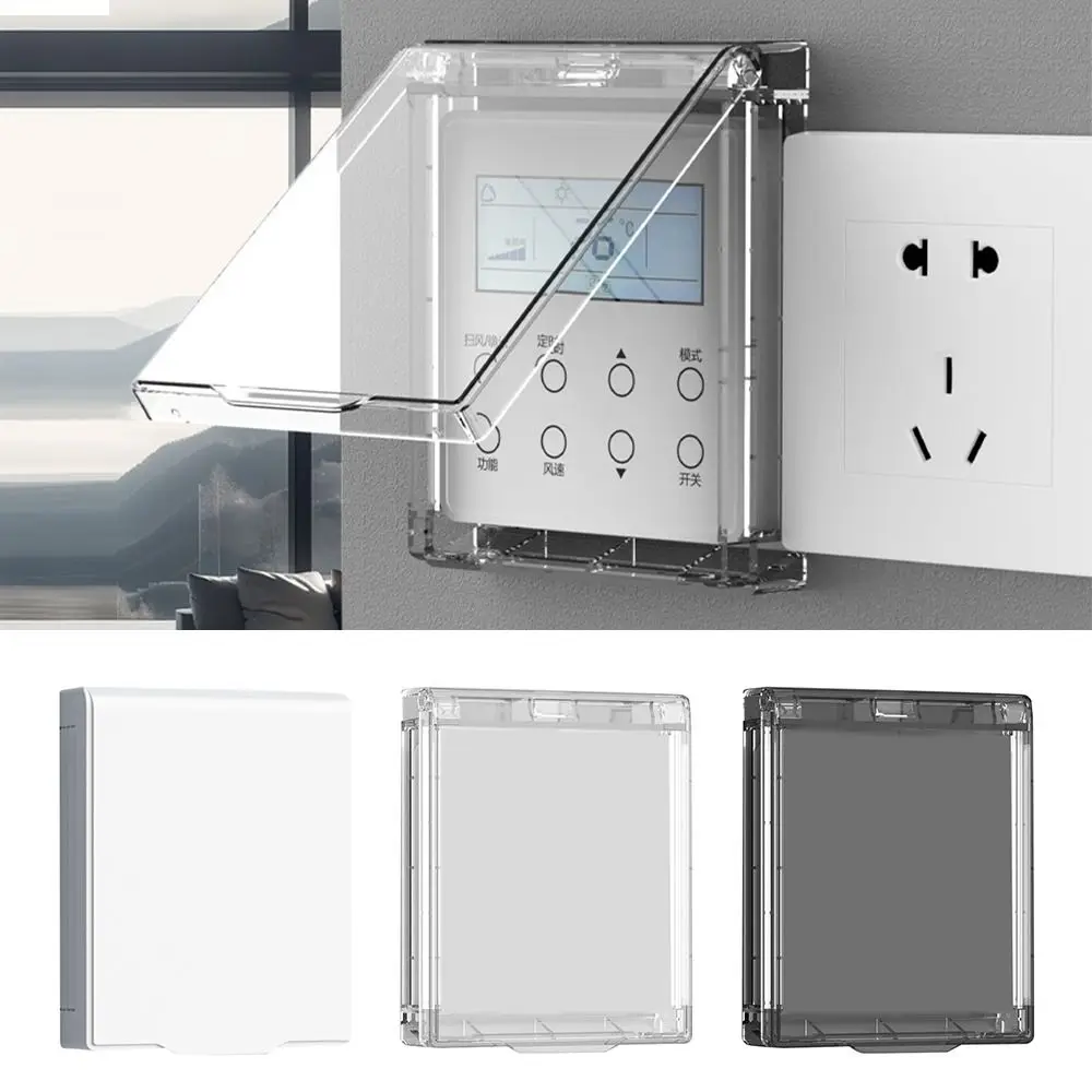 

86 Type Central Air Conditioning Switch Box Waterproof Self-Adhesive Switch Protective Cover Splash-Proof Transparent