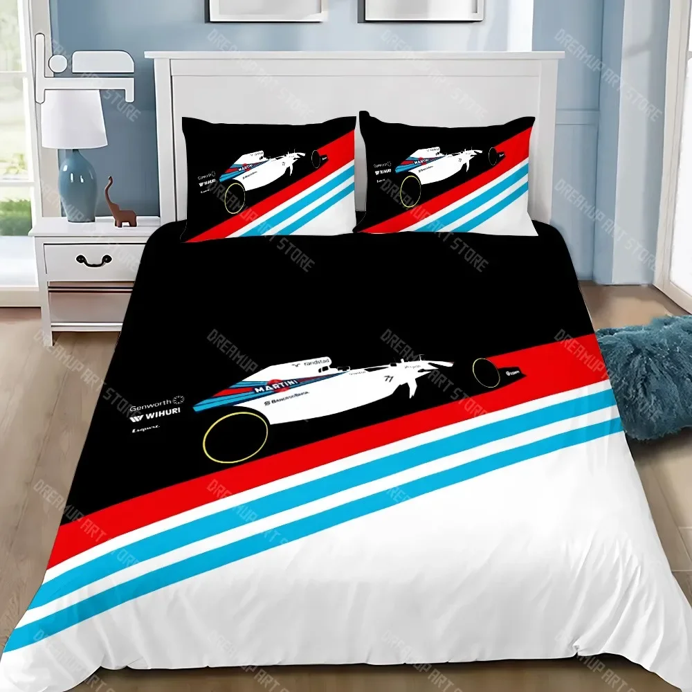 

41-Racing Martini Stripe Duvet Cover Pillowcase Bedding Set Adult Boy Girl Bedroom Decoration Children Gift Single Double Size