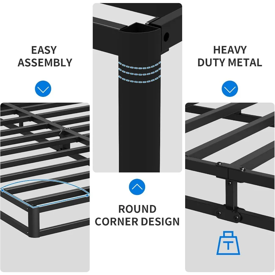 King Box Spring,5 Inch Low Profile Box Spring for King Bed,3500lbs Heavy Duty Metal Mattress Foundation Support