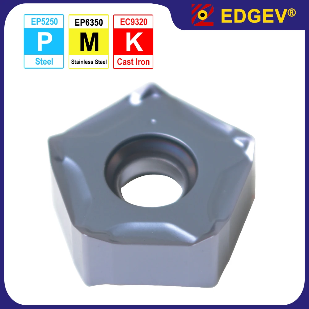 

EDGEV 100% Genuine Milling Inserts,PNMU0905XNER,CNC Lathe MFPN Mill Cutter PNMU Blade,For Steel,Stainless Steel,Cast Iron Tools