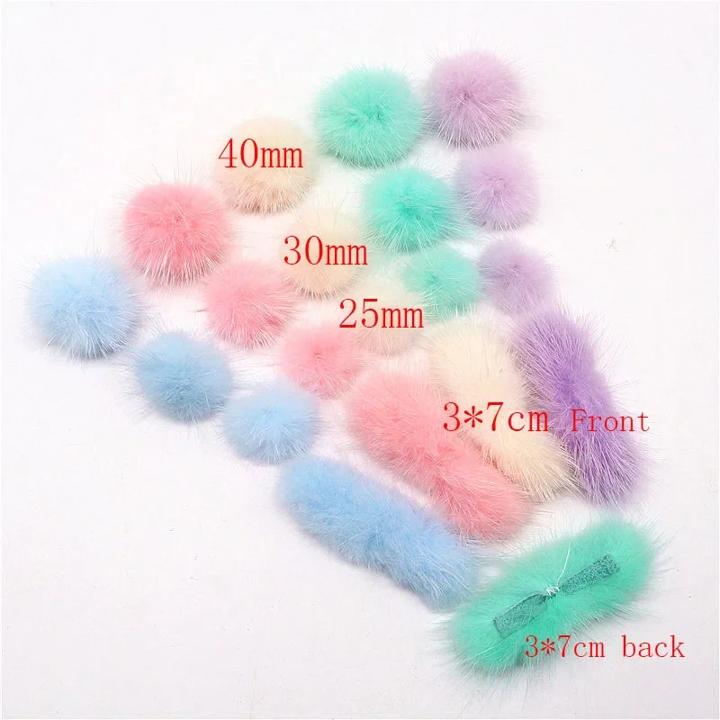 Natural Mink Pompons balls Fluffy Soft Pompones Diy Pompom Keychain Hair Decor Craft Supplies Sewing Accessories Wholesale