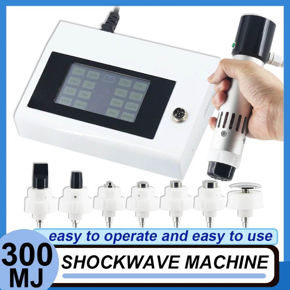 

300mj Shockwave Therapy Machine With 7 Heads For Treatment Arthritis And Patellar Tendonitis Relieve Muscle Soreness Home Use