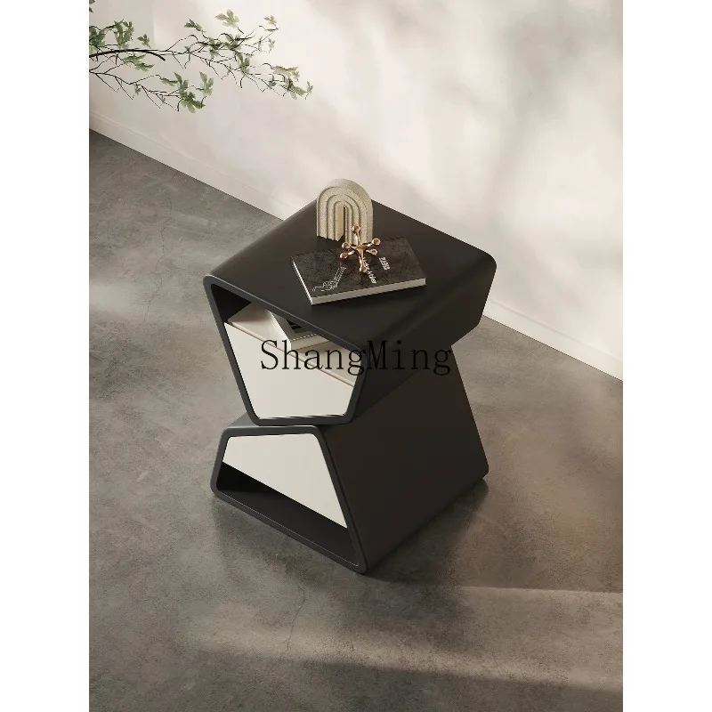 CL Simple Bedside Table In Stock Cream Style Minimalist Narrow Edge Storage Modern Side Table