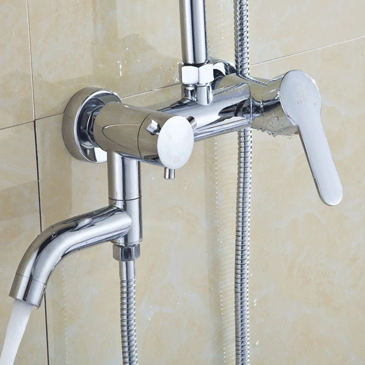 Shower Faucet Concealed Three-level Bathtub Faucet Mixing Valve for Hot and Cold Faucets in The Bathroom Wall Mounted Tap