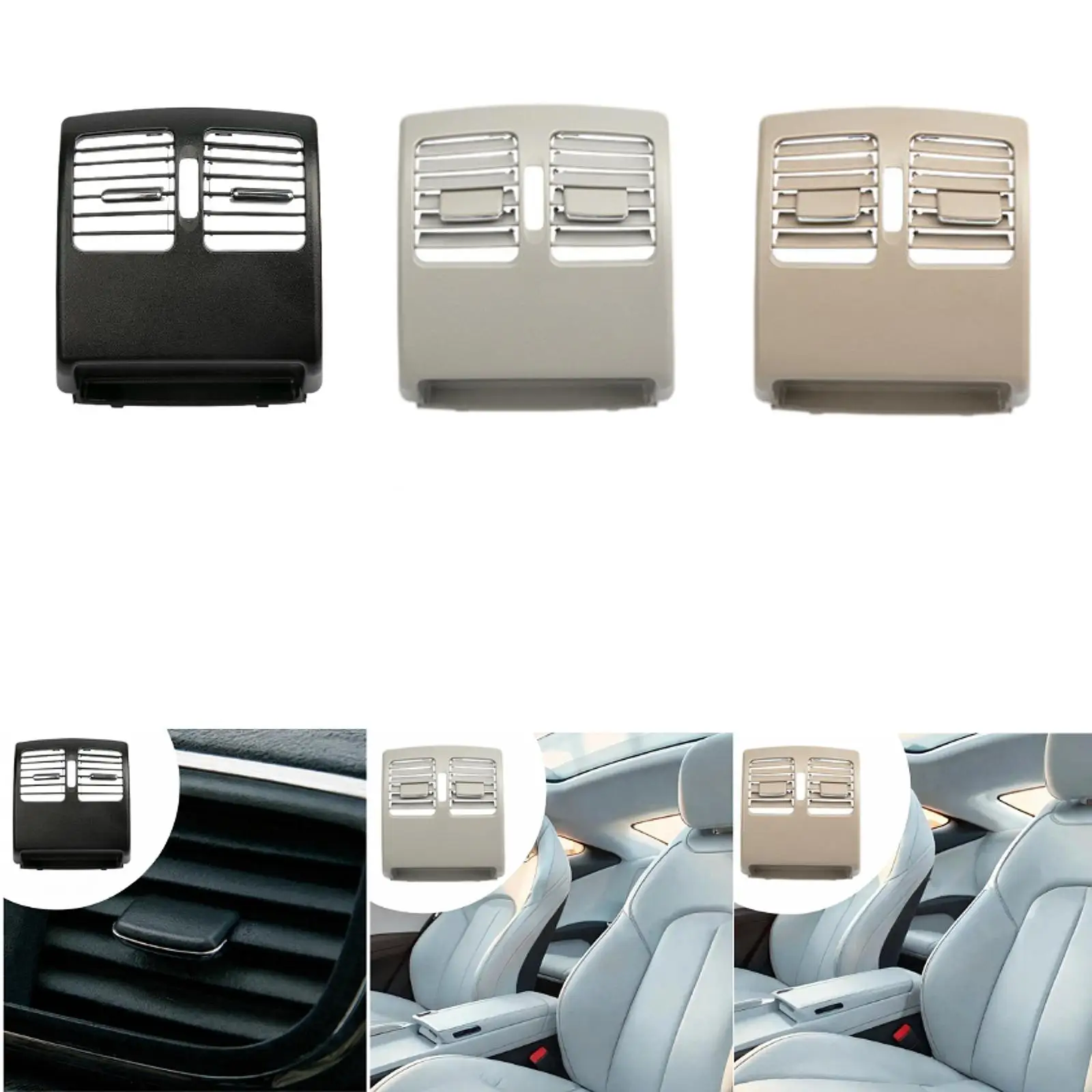 Rear AC Outlet Panel Cover Easy to Install Professional Direct Replaces Vent Trim for Mercedes-benz C-class W204 2007-2014