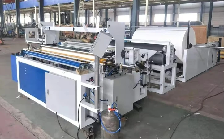 Ssemi Automatic Facial Tissue Manufacturing Machine Small Roll Towel Napkin Tissue Toilet Paper Making Machine Price