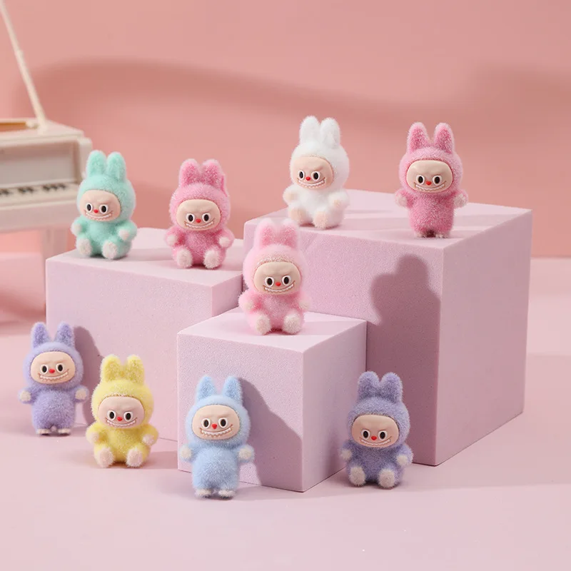 

5/10 Mini Labubu Ornament Office Decoration Doll Kawaii Hanging Accessories Sitting Doll Series Decoration Children's Day Gift
