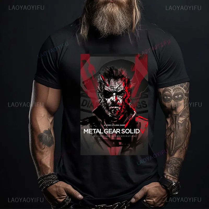 Video Game Metal Gear Solid V T-Shirt The Phantom Pain Graphic Cotton Tee Venom Snake Tshitrt Metal Gear Solid Short Sleeve Tops