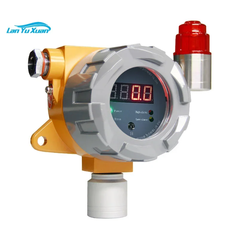 Wall Mounted Fixed Multi Gas Combustible Oxygen Ethylene No2 Nitrogen Dioxide  Sensor Analyzer Meter Detector