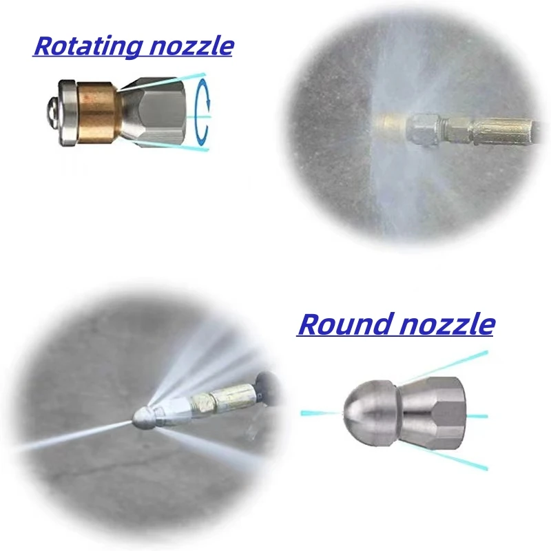 Tubo flessibile per la pulizia delle fognature della macchina per la pulizia ad alta pressione, adatto per pistola a spruzzo Karcher K2 K3 K4 K5 K6 K7, con ugello di pulizia