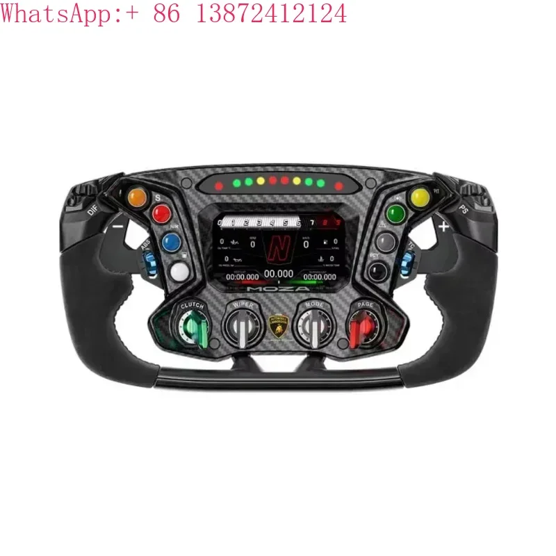 forMOZA Lamborghini Racing Simulator Team Essence SCV12 Sim-Racing Steering Wheel 4.3-inch Screen Fully Customizable UI System