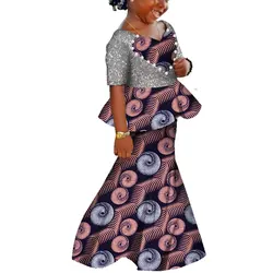 Robes Africaines Dashiki en Coton pour Enfant, Vêtements Assortis de Grande Taille, WYT529